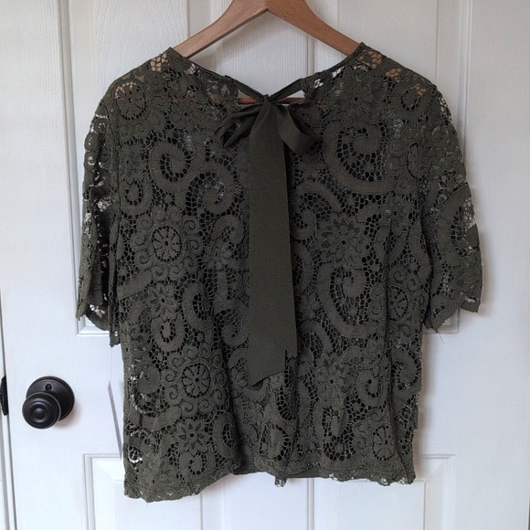 Nanette Lepore Bow Lace Top - Picture 5 of 5